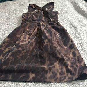 Banana Republic muted leopard print knee length dress.
